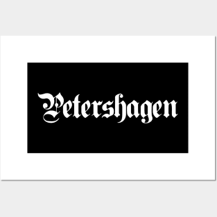 Petershagen written with gothic font Posters and Art